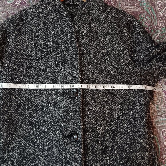 Cinzia Rocca Black and White Made in Italy Wool Alpaca Coat – sz 6 - Picture 9 of 11
